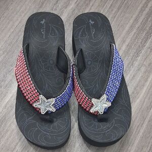 👉 Montana West Western Star Flip Flop Sandals 7